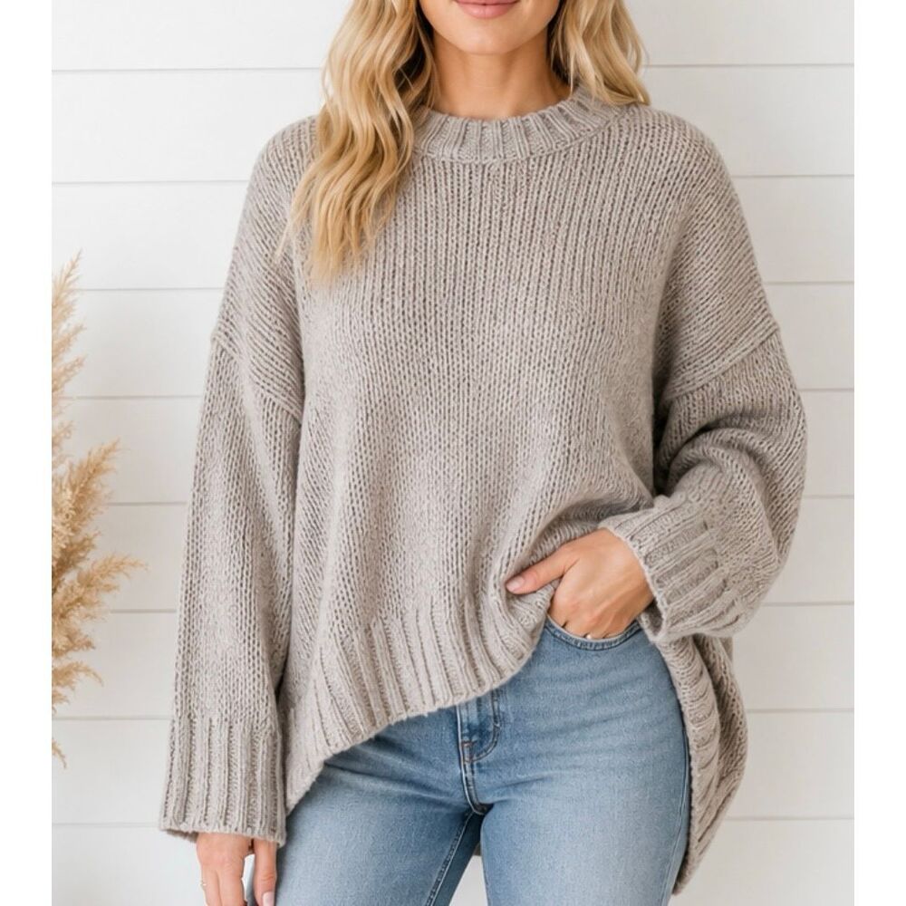 Aerie crewneck knit oversized sweater size M - Picture 1 of 7